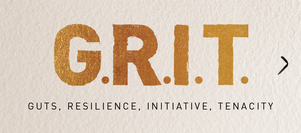 G.R.I.T (Guts, Resilience, Initiative, Tenacity)